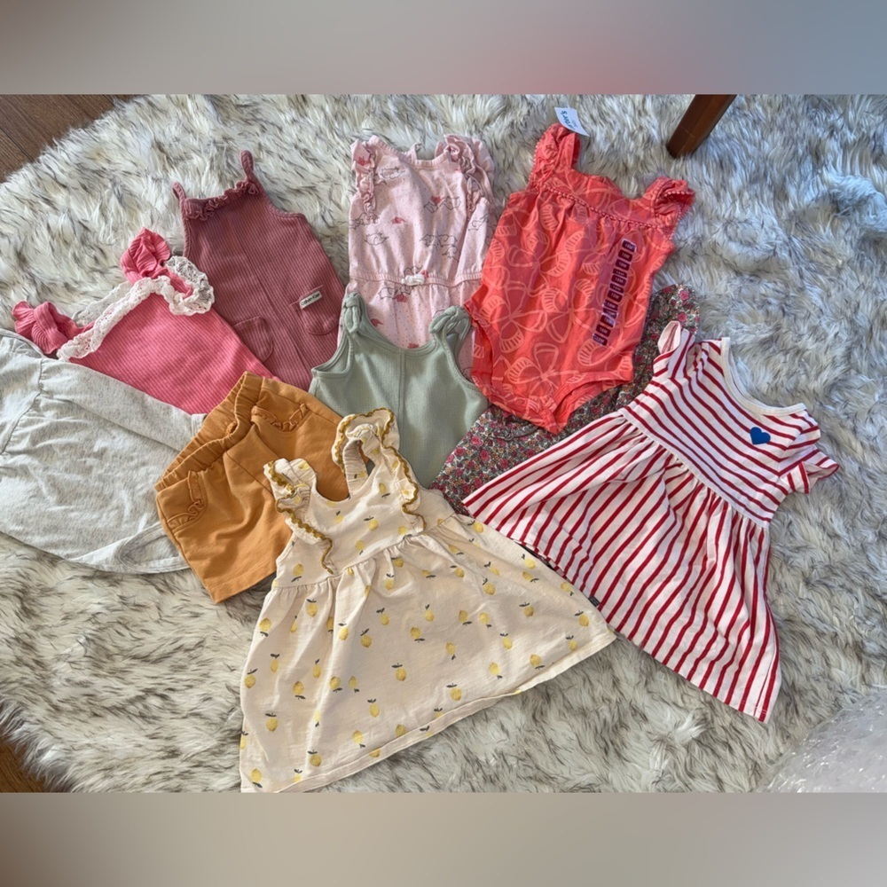 Calvin Klein, carters, Pekkle, RZ baby girl outfit lot size 18 months - Picture 1 of 11